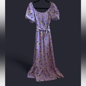 Floral Purple Maxi Dress